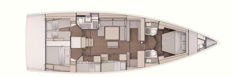 Dufour 530 - 5 + 1 cab.